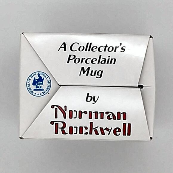 Vintage Norman Rockwell Mug The Cobbler Gold-Gilded 1982 New in Box Collectible - Picture 5 of 7
